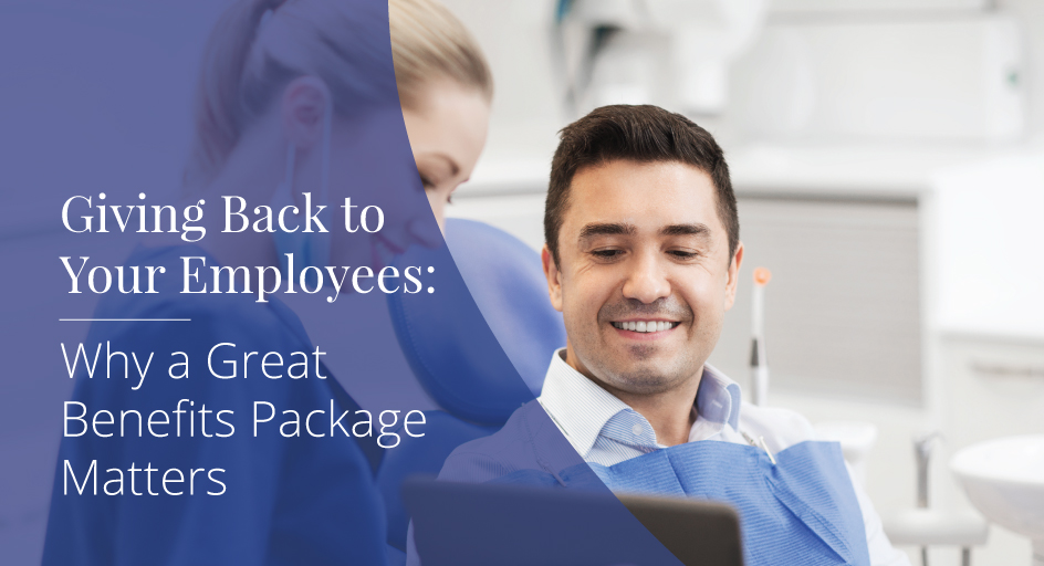 blog image of a happy employee receiving dental work covered under his employer provided dental insurance